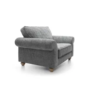 Ingrid Collection Cuddle Chair in Steel Grey