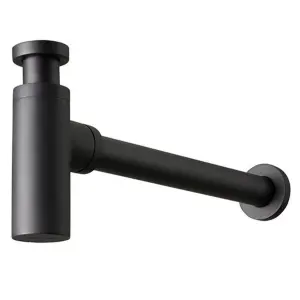 Compact Wall Hung Bathroom Basin Sink with Matt Black Tap, Waste & Bottle Trap