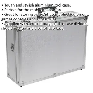 Durable Aluminium Tool Case with Adjustable Dividers for Electronics and Tools