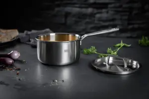 Kuhn Rikon Culinary Fiveply Stainless Steel Induction Safe 3-Piece Saucepan Set