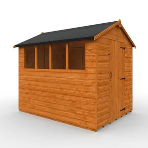 6 ft. W x 8 ft. D Solid Wood Shiplap Apex Garden Shed