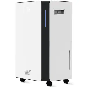 NETTA 20L Compact Dehumidifier - Digital Control Panel, Air Filter, Auto Restart, Low Energy 345W