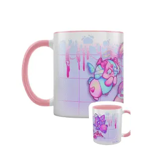 Pinku Kult Fragile Inner Two Tone Mug White/Pink/Purple (One Size)