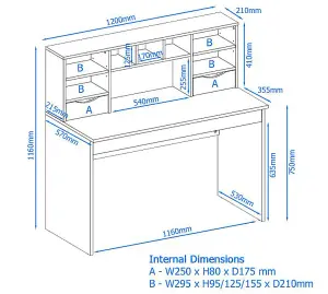 Albion Desk with 2 Drawers in Light Oak