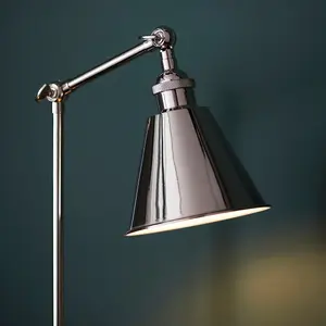 Luminosa Brescia Task Table Lamp, Bright Nickel Plate