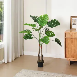 120cm H Artificial Palm Plants in Pot Fake Plants Tropical Palm Tree Potted Monstera Plant Tree for Indoor Decoration