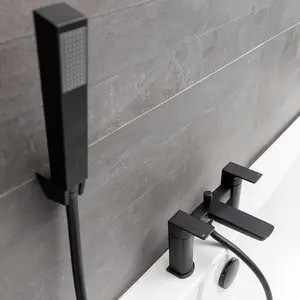 Zoia Matt Black Bath Shower Mixer Tap