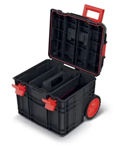 Tough Modular System Mobile Workshop Tool Storage Box Wheels Platform Compact