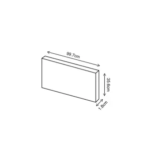 Ethos Matt black Modern Drawer front, bridging door & bi fold door (H)356mm (W)997mm (T)18mm