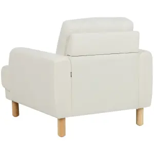 Fabric Living Room Set Off-White TUVE