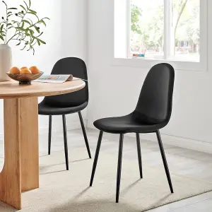 Ron Velvet Dining Chair - Black