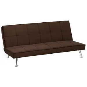 Beliani Retro Sofa Bed HASLE Brown