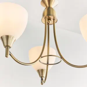 Aboura Antique Brass 3light Ceiling Pendant