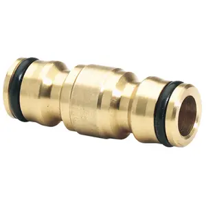 Draper Brass Two Way Coupling, 1/2" 36206