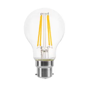 100w Equivalent LED Traditional Looking Filament Light Bulb A60 GLS B22 Bayonet 6.6w LED - Warm White