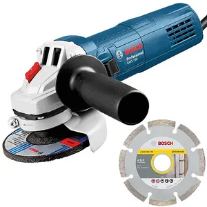 Bosch GWS750 240v Pro Corded Angle Grinder 115mm 4.5 + Diamond Disc XMS24GRINDER