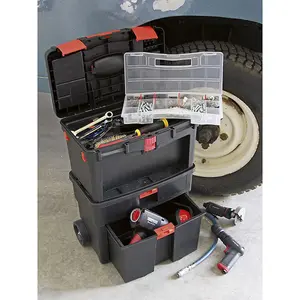 Sealey Mobile Toolbox with Tote Tray & Removable Assortment Box AP850