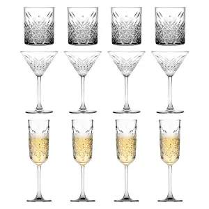 Pasabahce 12pc Timeless Cocktail Glasses Set