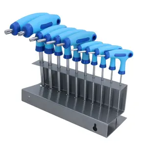 T Bar Handle Torx Bits Wrench Set T9 - T50 In Storage Rack T Handle Keys 10pc