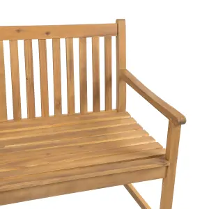 Garden Bench VIVARA Certified Acacia Wood Light Wood