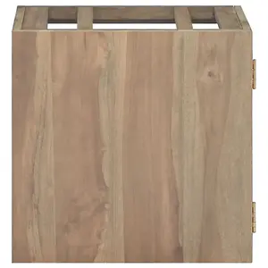 Berkfield Wall-mounted Bathroom Cabinet 46x25.5x40 cm Solid Wood Teak