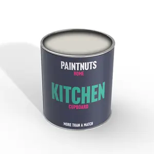 PaintNuts Solid Wood Laminated Kitchen Units Cupboard Cabinet Door Gloss Paint - Grey White - 250ml (RAL9002)