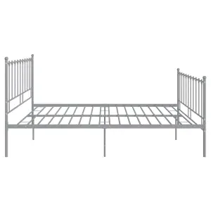 Berkfield Bed Frame Grey Metal 180x200 cm 6FT Super King