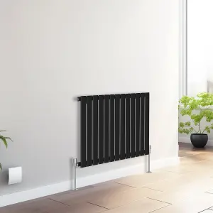 Right Radiators 600x884 mm Horizontal Single Flat Panel Designer Radiator Black