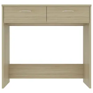 Berkfield Desk Sonoma Oak 80x40x75 cm Engineered Wood