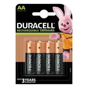 Duracell Rechargeable AA Battery, Pack of 4