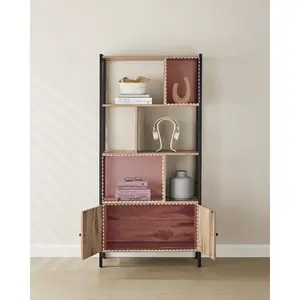 Jazmyne Bookcase Maple White/Black