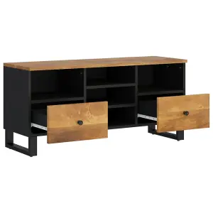 Berkfield TV Cabinet 100x33x46 cm Solid Wood Mango and Engineered Wood