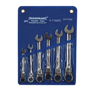 Silverline Flexible Head Ratchet Spanner Set 6Pce