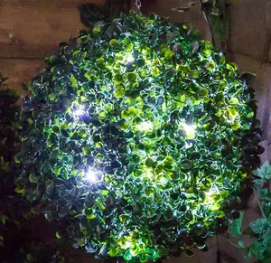 Artificial Topiary Ball Solar Powered LED The Big Buxus Ball 38cm