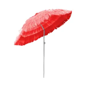 SunDaze 1.6M Red Hawaiian Parasol Outdoor Beach Patio Umbrella UV Protection