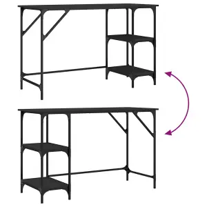 Berkfield Desk Black 120x50x75 cm Metal and Engineered Wood