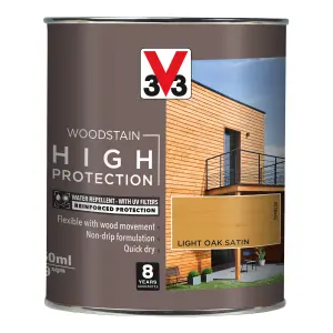 V33 High protection Light oak Mid sheen Wood stain, 750ml