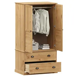 Wardrobe VIGO 90x55x176 cm Solid Wood Pine