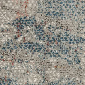 Light Grey Blue Rustic Textures Luxurious Modern Abstract Bedroom & Living Room Rug -160cm X 221cm