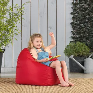 Veeva Kids Classic Bean Bag Chair Red Childrens Bean Bags