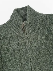 Men's Aran Full Zip Cardigan