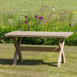 Zest Harriet Wooden Dining Table Garden Patio Coffee Table 1.6m