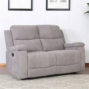 Ledbury 2 Seater Grey Fabric Manual Recliner Sofa