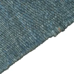 Jute Area Rug 160 x 230 cm Blue LUNIA