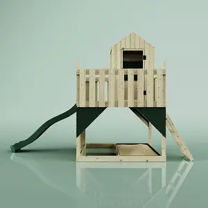 Rebo PolarPlay Kids Scandinavian Style Climbing Platform & Playhouse - Alva