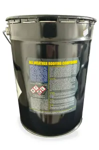 Njl Direct All Weather Roofing Compound Bitumen Waterproof Flat Roof Paint Coating 25L