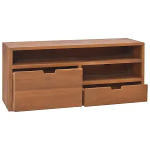 Berkfield TV Cabinet 90x30x40 cm Solid Teak Wood