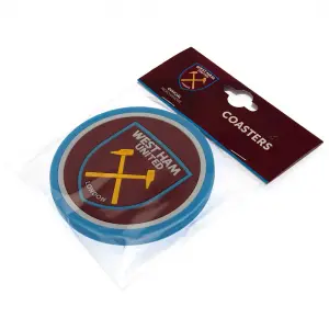 West Ham United FC Coaster Set (Pack Of 2) Red (One Size)