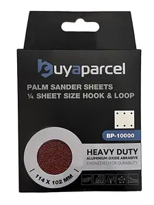 10 x 120 Grit 114mm x 102 1/4" Sheet Palm Sander Medium Sanding Sheets Hook Loop