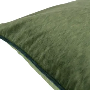 Paoletti Torto Velvet Piped Feather Rich Cushion